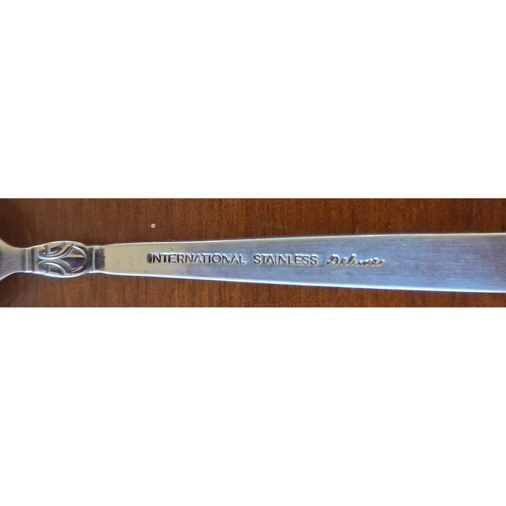 International Stainless Deluxe Norse Pattern Spoons Set of 4 Silverware Flatware